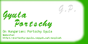 gyula portschy business card